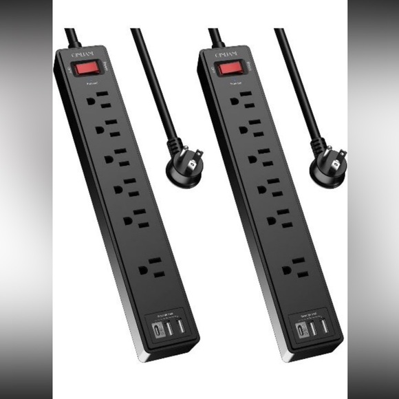 2 Pack Power Strip Surge Protector - Picture 1 of 10